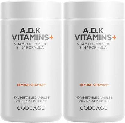 Codeage ADK Vitaminas A, D3, K1 y K2 (MK4 y MK7) - 180 Cápsulas - Suministro para 6 Meses – Image 10