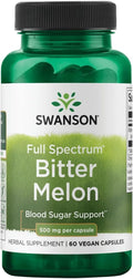 Swanson Full Spectrum Melón Amargo (Momordica) 500 mg 60 Cápsulas