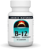 Source Naturals Vitamin B-12, 2000 mcg – 50 Lozenges