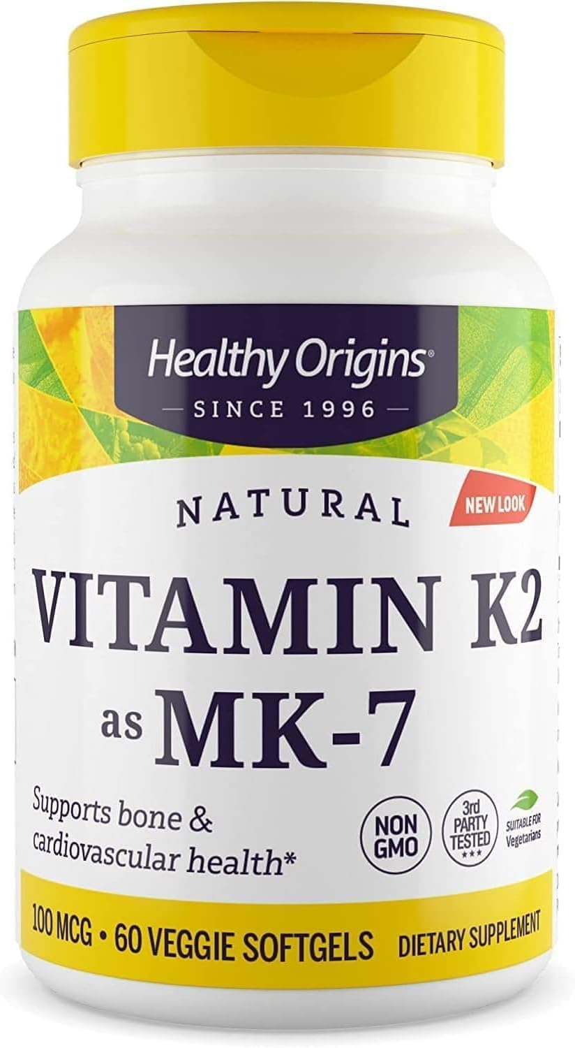Healthy Origins Vitamina K2 100 mcg (MK-7) - 60 Cápsulas Vegetales