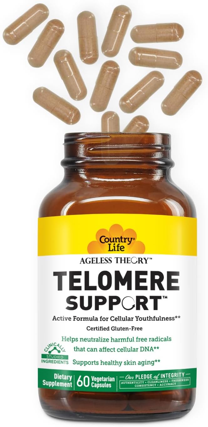Country Life Ageless Theory Telomere Support - 60 cápsulas