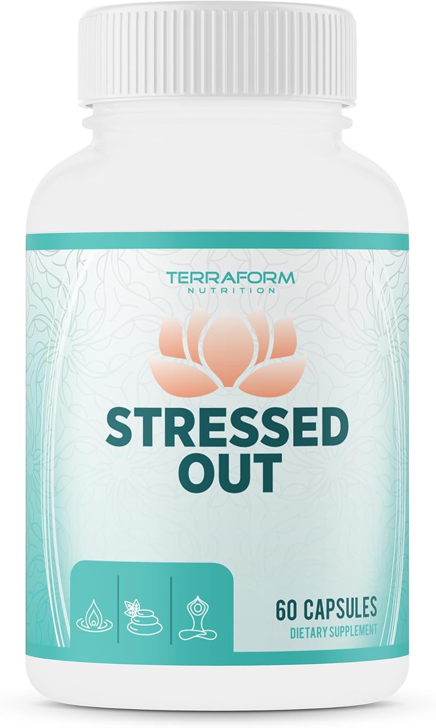 TerraForm Nutrition Stressed Out – Complemento para el enfoque mental y la relajación – 60 cápsulas