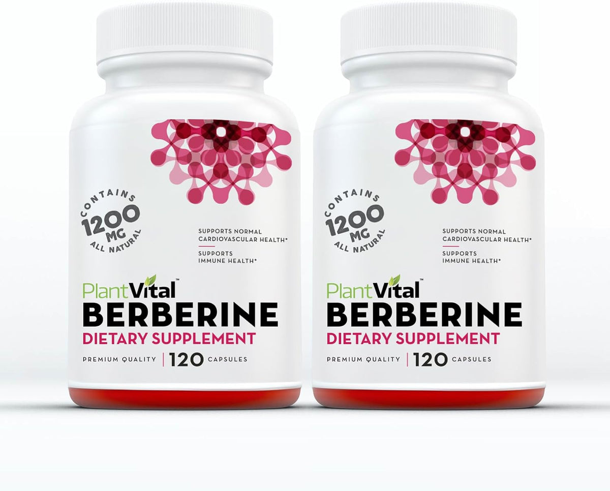 Plantvital Berberina 1200mg (2 cápsulas) - 240 Cápsulas Veganas, No OGM – Image 1