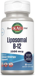 KAL Liposomal Vitamina B12 2500 mcg - Alta Absorción - Tecnología Liposomal - Cápsulas Veganas - Sin Gluten - Sin Soja - 30 Dosis