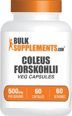 BulkSupplements.com Coleus Forskohlii Extract Cápsulas - Suplemento de Forskolina, 60 Cápsulas