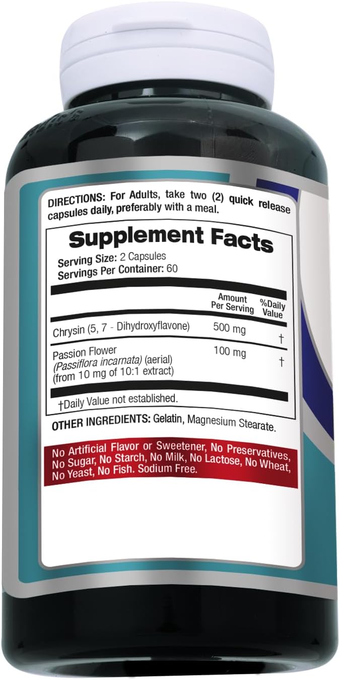 FITO MEDIC'S Lab Chrysin con Passiflora - 120 Cápsulas