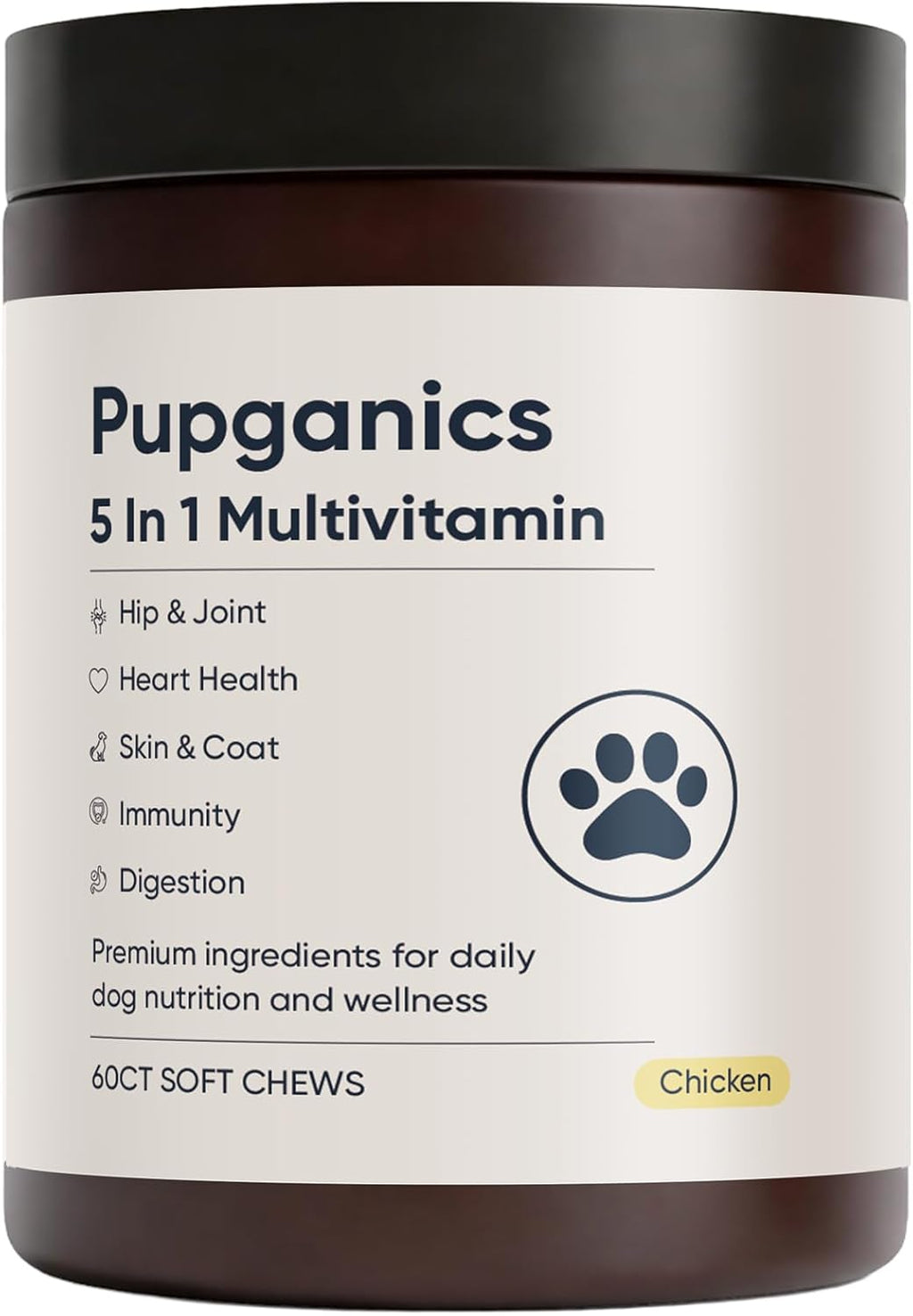 Pupganics Multivitamin Soft Chews para Perros, 60 Masticables