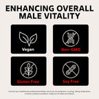 EPIC-T Apoyo Testosterona para Hombres | Testosurge® Fenugreek, Complejo B, Zinc, Boro, Rhodiola | Vegano, No Transgénico | 60 Cápsulas