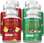 Approved Science Fruits & Veggies - 42 Frutas y Verduras Enteras - Suplemento Diario - 270 Cápsulas (3 Meses)