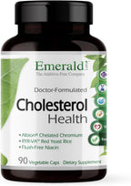 EMERALD LABS Cholesterol Health - Con CoQ10, Niacina sin rubor, RYR-VA y Ajo para el apoyo cardíaco y circulatorio - 90 Cápsulas Vegetales
