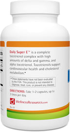 Wellness Resources Daily Super E Tocotrienol Complex - Full Spectrum Vitamin E, 180 Capsules
