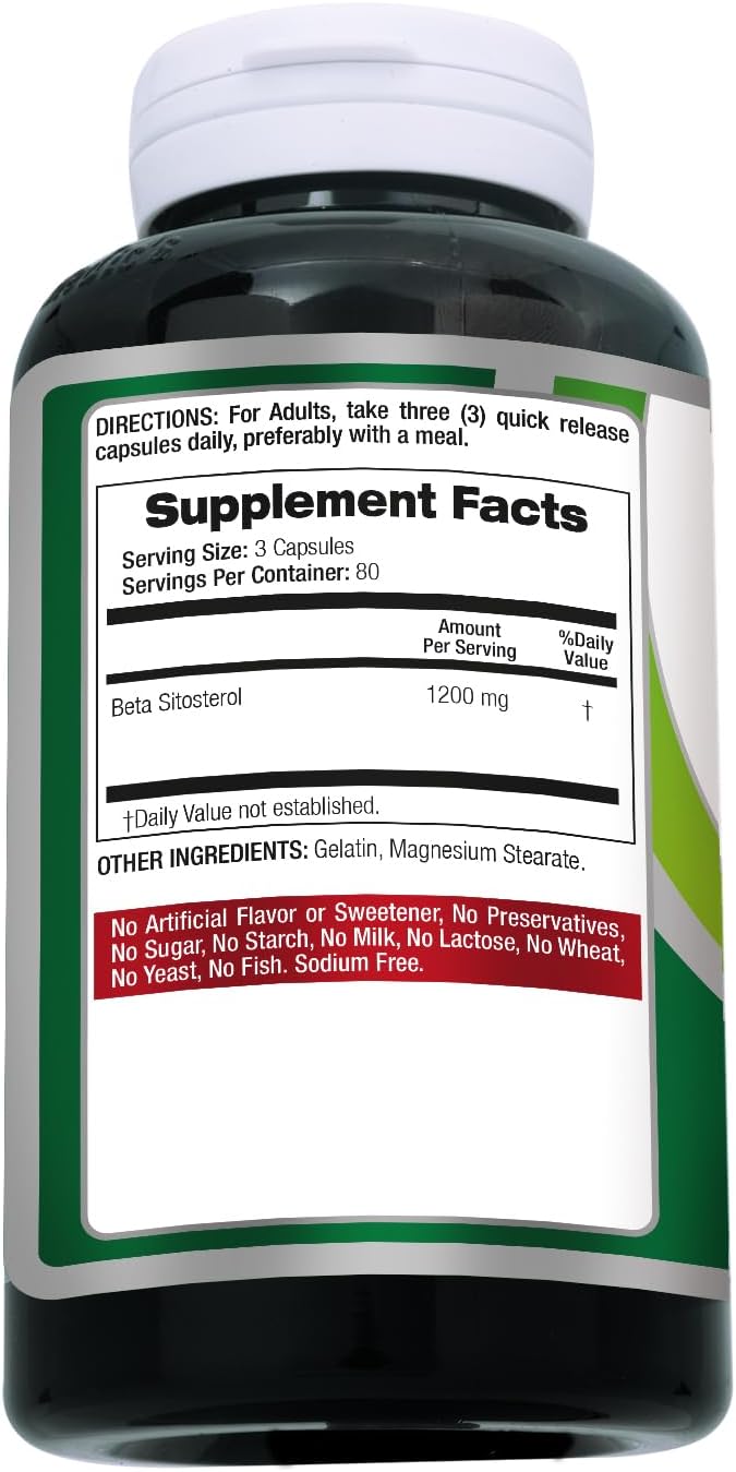 FITO MEDIC'S Lab Beta-sitosterol 1200 mg | 240 Cápsulas | Esteroles Vegetales