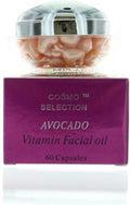 Cosmo Selection - Avocado Vitamin Facial Oil, 60 Cápsulas Blandas de Vitamina E