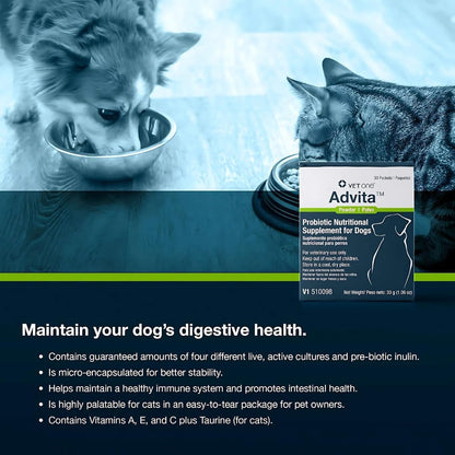 Vet One Advita Probiotic Nutritional Supplement for Dogs (3 Cajas, 90 Sobres) – Image 4