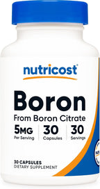 Nutricost Cápsulas de Boro 5mg, 240 Cápsulas Vegetarianas - Sin Gluten y No Transgénico