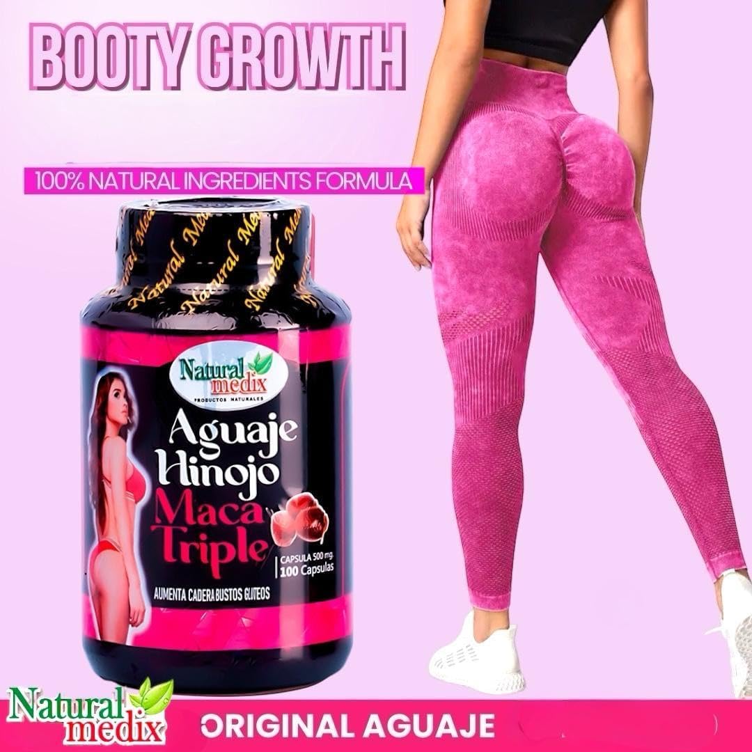 Natural medix Aguaje Hinojo Maca Triple (Maca Root Supplement) Premium 100 Cápsulas