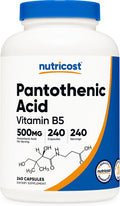 Nutricost Pantothenic Acid (Vitamin B5) 500 mg, 240 Capsules