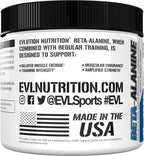 Evlution Nutrition Beta-Alanina Pura en Polvo - 125 Raciones (1.6g por Ración) Sin Sabor