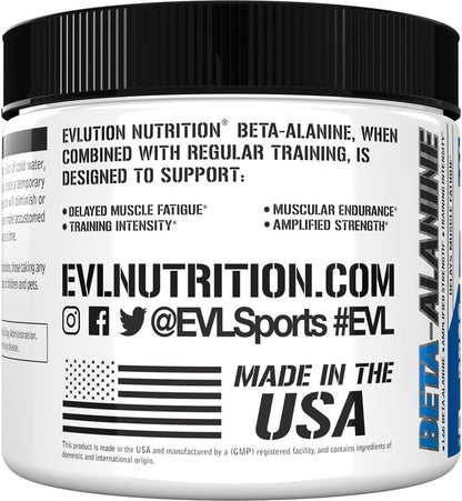 Evlution Nutrition Beta-Alanina Pura en Polvo - 125 Raciones (1.6g por Ración) Sin Sabor – Image 5
