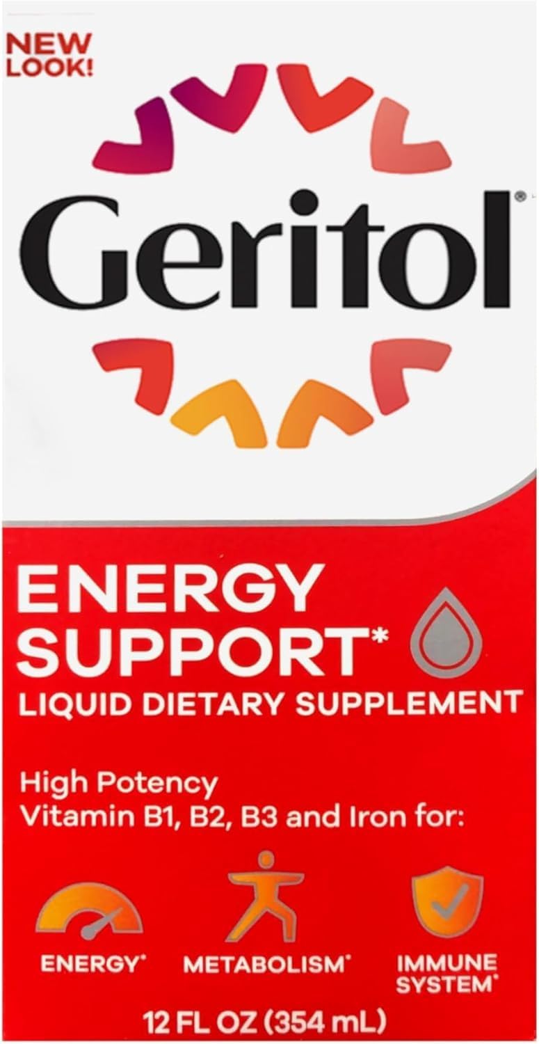 Geritol Suplemento Líquido, Vitaminas B y Hierro, 355 ml