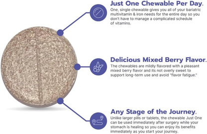 Bari Life Just One Chewable Multivitamínico – Dosis única diaria: Una sola tableta al día simplifica la rutina de – Image 4