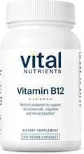 Vital Nutrients Vitamina B12 1000mcg - Metilcobalamina Vegano - 100 Cápsulas