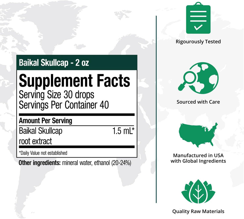 NutraMedix Tintura de Escutelaria Baicalensis - Apoyo Inmunitario y Cardiovascular (60 ml)