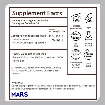 CocoaVia Ultra 750mg Flavonoles de Cacao – Apoyo para el Corazón y el Cerebro, Vegano, Sin Gluten, 30 Días – Image 8