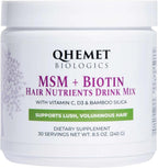 Qhemet Biologics MSM + Biotina Mezcla en Polvo para el Cabello - 241 g