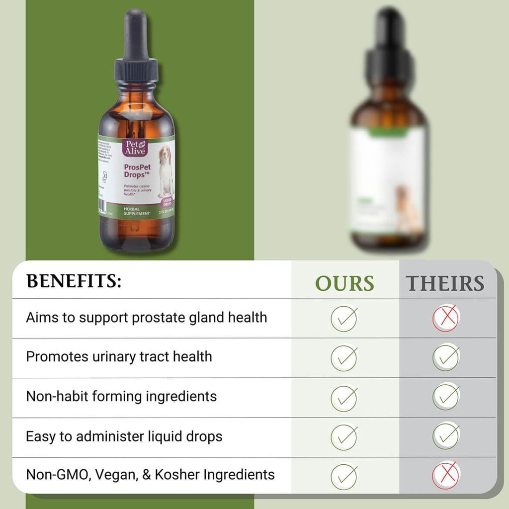 ProsPet Gotas para la Salud de la Próstata y Vejiga en Perros - Suplemento Herbal - 59 ml