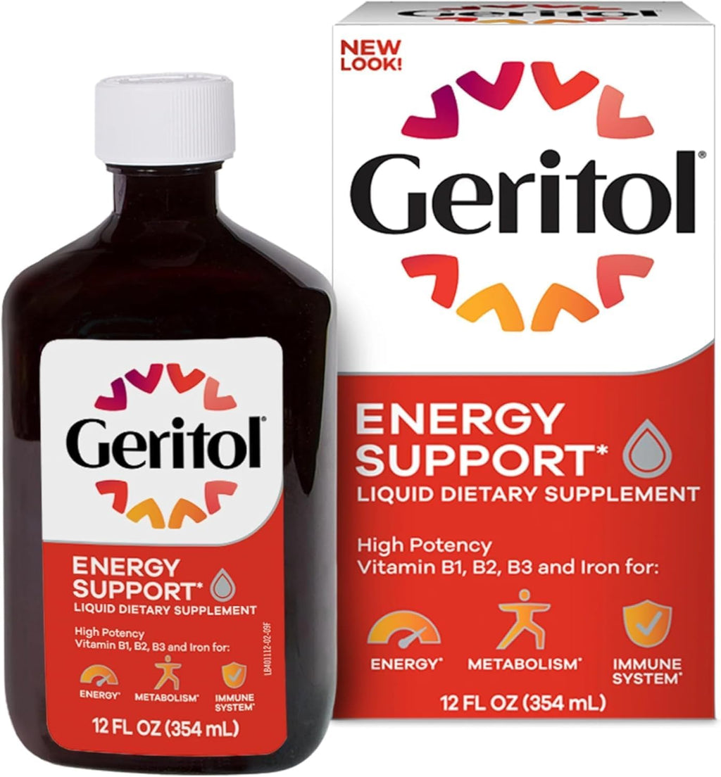 Geritol Liquid B-Vitamin Complex – Energy Support, 355 ml (4-Pack)