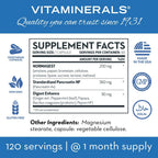 Vitaminerals 61 Normagest - Fórmula Digestiva, 60 Cápsulas Vegetales
