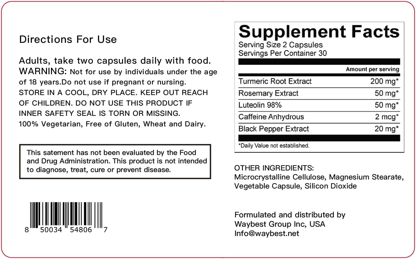 NRF2 Activator Antioxidant Supplements for Cell Vitality by Waybest, 60 Cápsulas