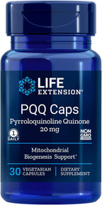 Life Extension PQQ Capsules, Pyrroloquinoline Quinone, 20 mg, 30 Vegetarian Capsules (2-Bottle Pack)