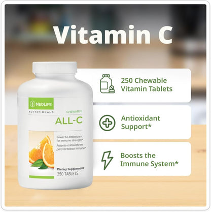 NeoLife All-C - Vitamina C Masticable con – Rutina y hesperidina: dos bioflavonoides que se encuentran de forma – Image 2