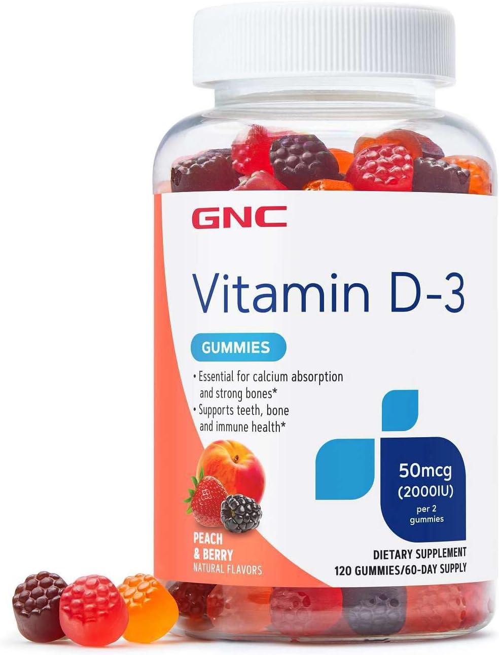 GNC Vitamin D-3 Gummies 2000 IU - 120 Gomitas