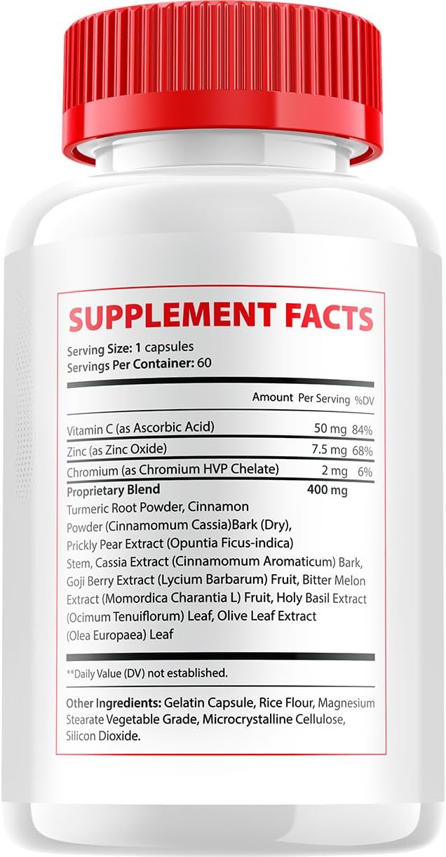 Gluco Renu Cápsulas - Suplemento Avanzado con Fórmula Natural (180 Cápsulas, 3 Envases)