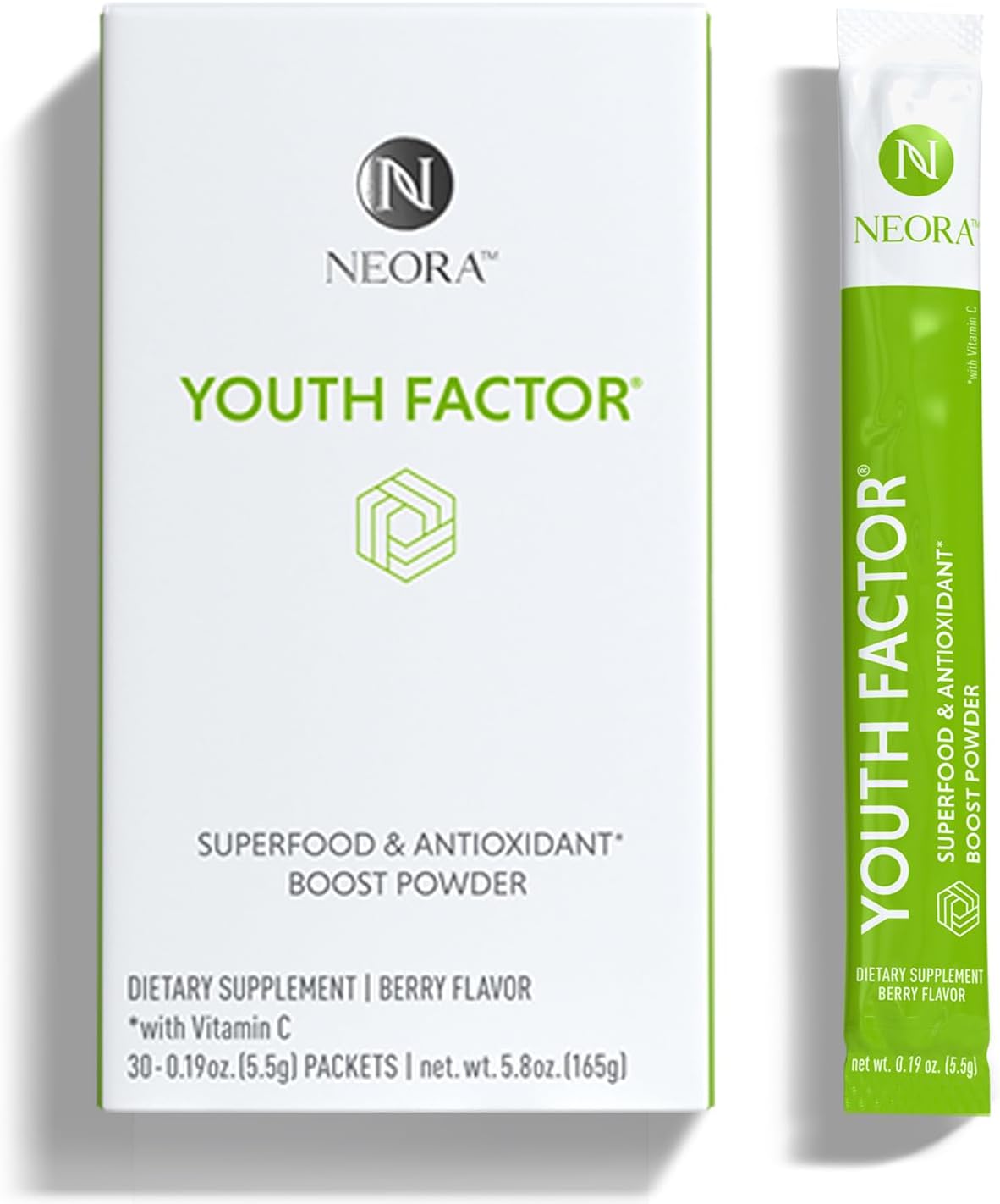 NEORA Youth Factor Superalimento en Polvo - Apoyo para Piel, Cabello y Uñas - 30 Sobres