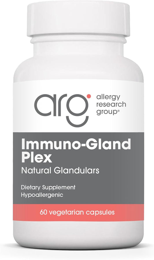 Allergy Research Group Immuno-Gland Plex - Mezcla de Glándulas Multiorgánicas, 60 Cápsulas Vegetales