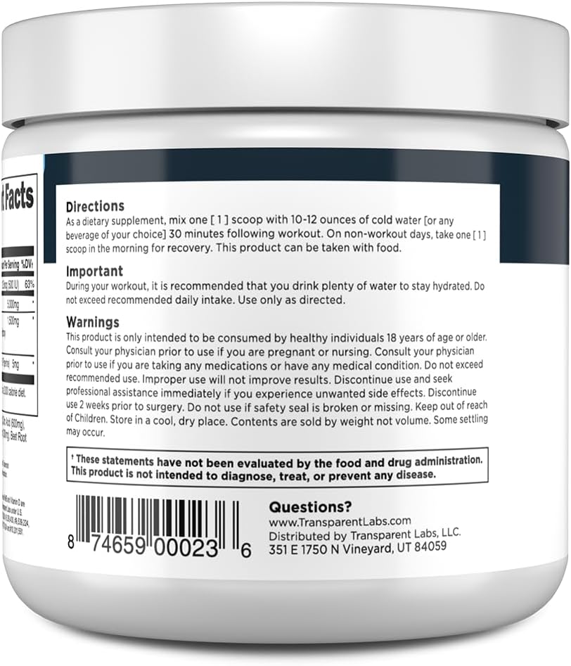 Transparent Labs Creatine HMB - Monohidrato de Creatina con HMB - 30 Servicios (Tropical Punch)