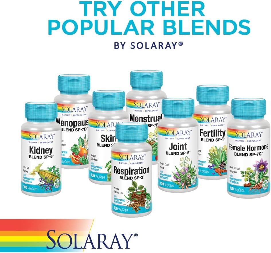 SOLARAY Memory Blend SP-30 - Mezcla Herbal con Sales Celulares para Apoyar Memoria, Concentración y Enfoque | Vegano, No-GMO | 100 Cápsulas Vegetales (50 Dosis)