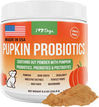 iHeartDogs Pupkin Probióticos, Prebióticos, Postbióticos y Fibra para Perros con Calabaza, Caldo de Huesos y Setas