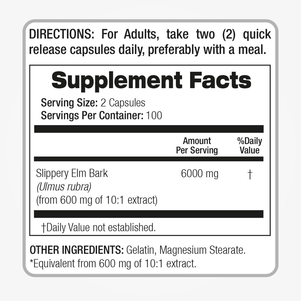 FITO MEDIC'S Lab Corteza de Olmo Americano, 200 Cápsulas, Suplemento Herbal