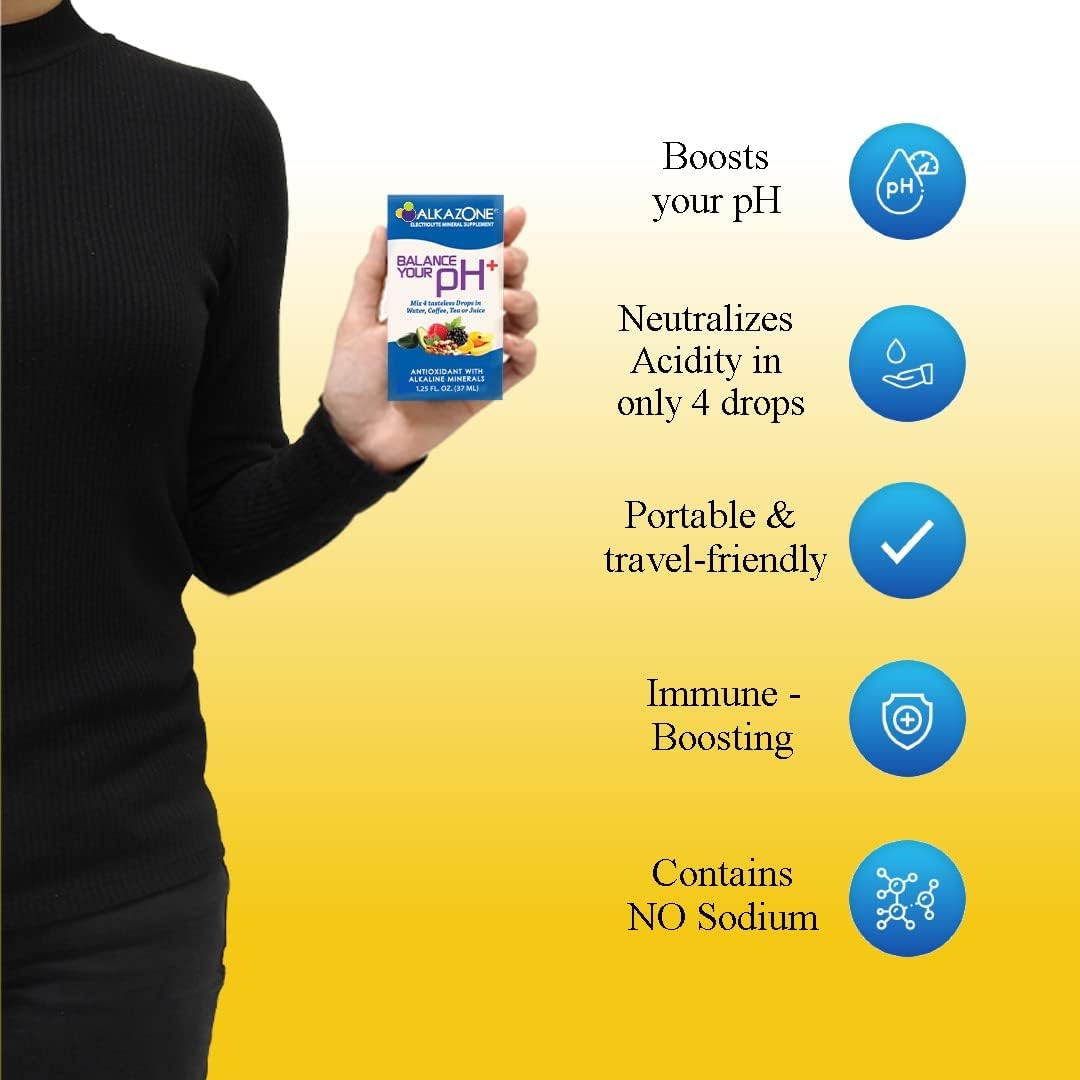 Alkazone Alkaline Mineral Drops - Help Balance Your pH with Antioxidants
