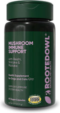Rooted Owl® Suplemento de Hongos para Perros y Gatos - Apoyo Inmunológico - 60 Cápsulas