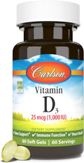Carlson - Vitamina D3 1000 IU (25 mcg) - 60 Cápsulas Blandas