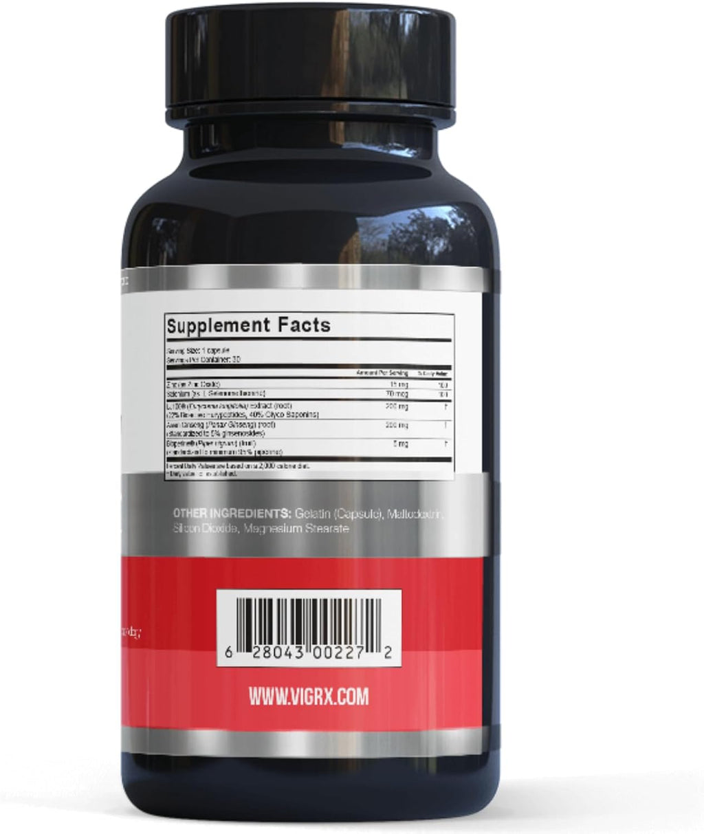 VigRX Fertility Factor 5 para Hombres - Suplemento de Salud Reproductiva con Tongkat Ali LJ100, Panax Ginseng, Zinc y Selenio - 30 Cápsulas
