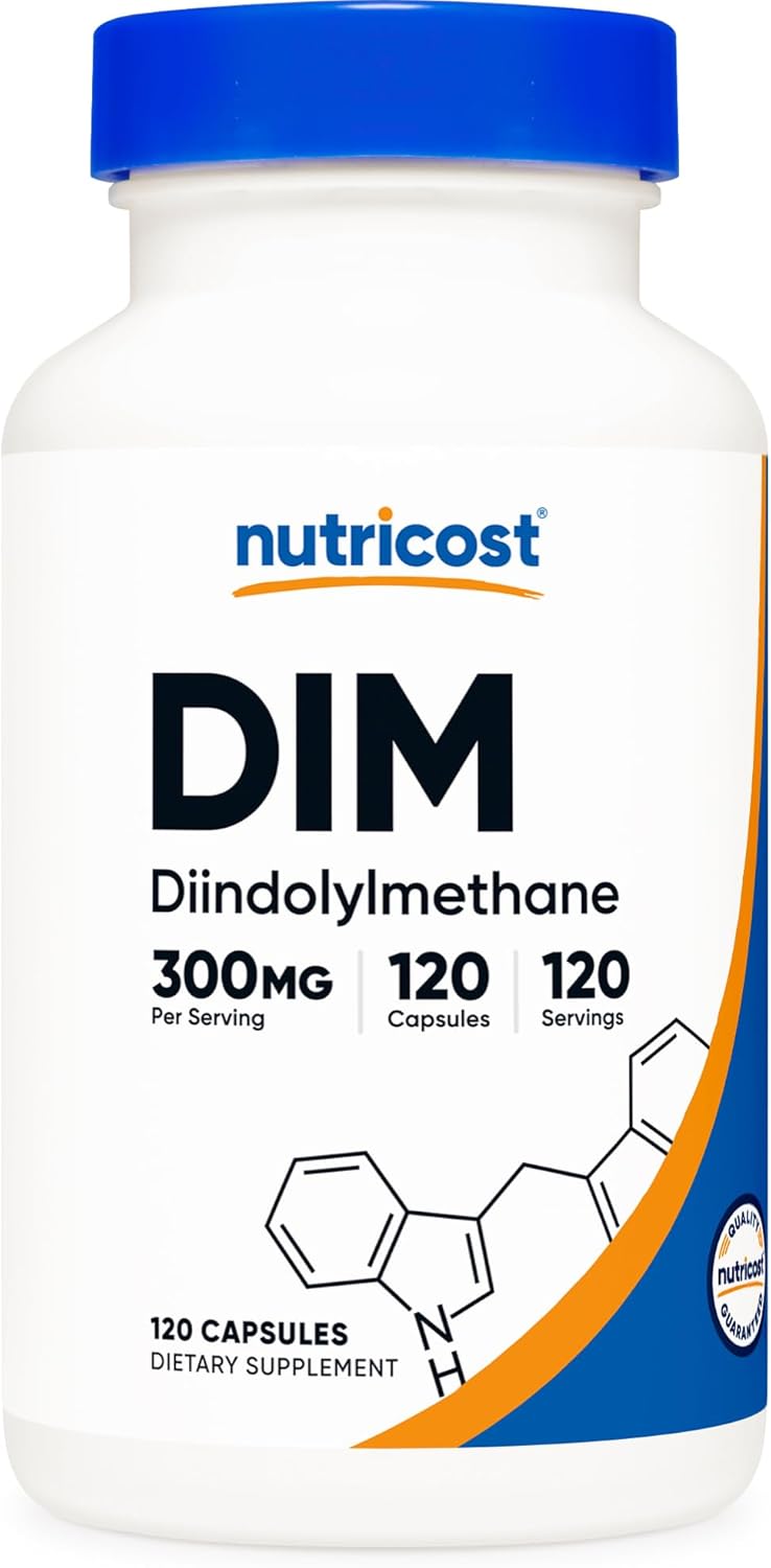 Nutricost DIM (Diindolylmethane) 300mg + BioPerine, 120 Cápsulas Vegetarianas