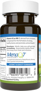 Carlson - Vitamina K2 MK-7 (Menaquinona), 90 mcg, Soporte Óseo, Biodisponibilidad del Calcio, Vitamina K-2, 60 Cápsulas Blandas
