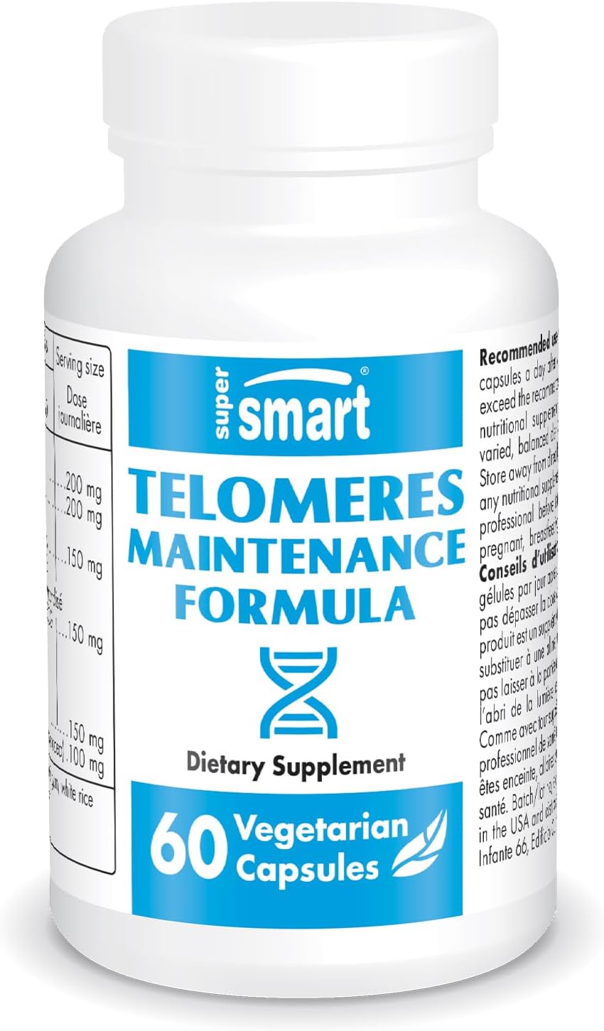 Supersmart - Telomeres Maintenance Formula (Alta Potencia) - 60 Cápsulas Vegetales